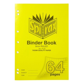 Sp- Binder Book Spirax A4 P120 8Mm 64Pg