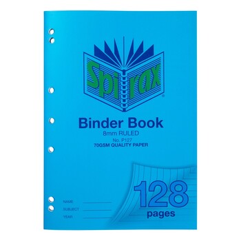 Sp- Binder Book Spirax A4 P127 8Mm 128Pg