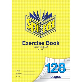 Sp- Exercise Book Spirax A4 110 8Mm Ruled 128Pg