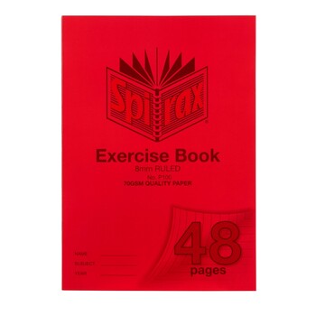 Sp- Exercise Book Spirax A4 P100 8Mm Ruled 48Pg