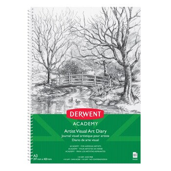 Sp- Visual Art Diary Derwent Academy A3 Portrait 80Pg