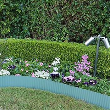 Garden Edging Metal Eucalypt Green 6m x 150mm