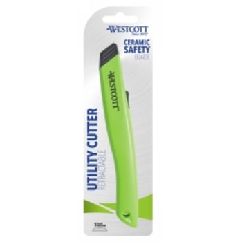 Cutter Westcott Premium Ceramic Retractable Box Cutter Green