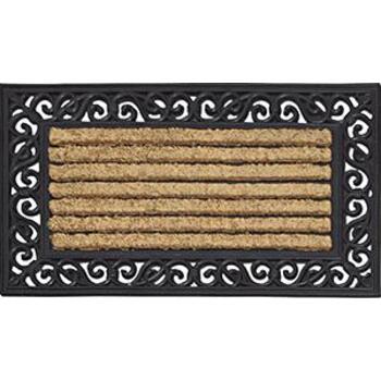 Door Mat Coir Rubber Scroll 450X750mm