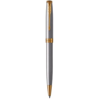 Pen Parker Sonnet Stainless Steel Gold Trim Ballpoint Stainless Steel