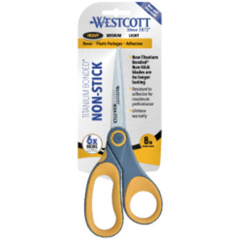 Scissors Westcott 203Mm Non-Stick Titanium Bonded Straight Handle