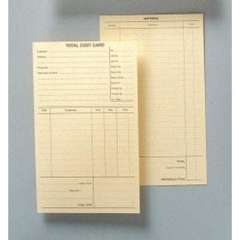 System Cards Zions Tcc Total Cost Card Pk100