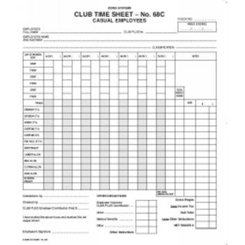 Sp- Time Sheet Club Zions #68C Casual