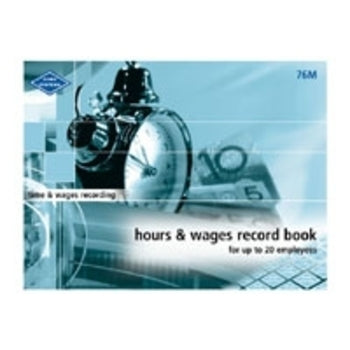Wage Book Zions 76L Hours & Wages Lge