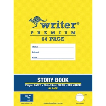 Story Book Writer Premium 1/2 Plain 1/2 24Mm Solid Ruled 64Pg Drill