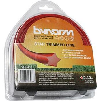 Bynorm Trimmer Line Star Red 2.4mm 500gm