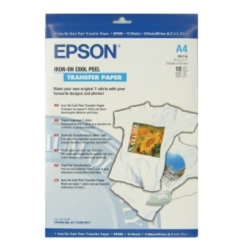 Paper Transfer Epson A4 T-Shirt White I/J Pk10 124Gsm S041154