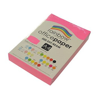 Copy Paper Rainbow A4 75Gsm Fluro Pink Pk500