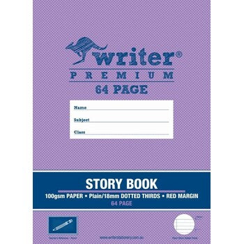 Story Book Writer Premium1/2 Plain 1/2 18Mm Dotted Third Ruled 64Pg Pencil