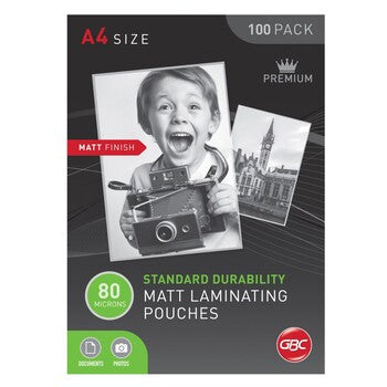 Sp- Laminating Pouch Gbc A4 80Micron Matt Clear Pk100