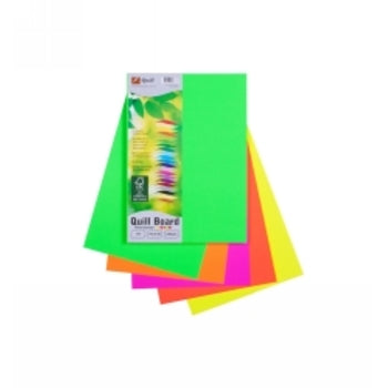 Cardboard Quill A4 230Gsm Fluoro Assorted Pk50