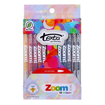 Crayons Texta Zoom Twist Asst Pk12