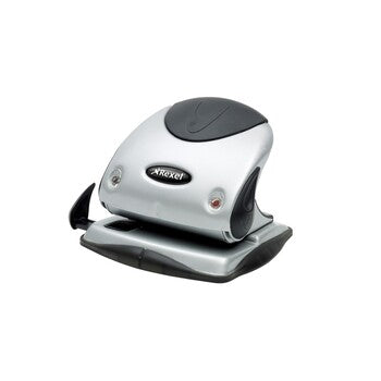 Sp- Punch Rexel 2 Hole Premium Med Sil/Blk Clam 25Sht