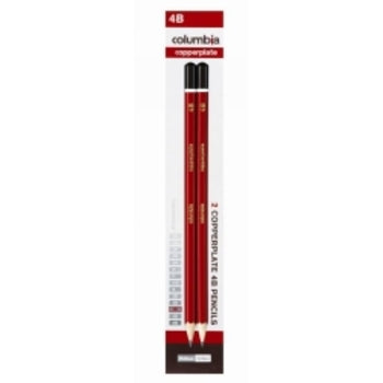 Sp- Pencil Lead Copperplate 4B Hexagon Pk2