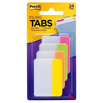 Tabs Durable Post-It 686-Ploy Pink/Lime/Orange/Yellow