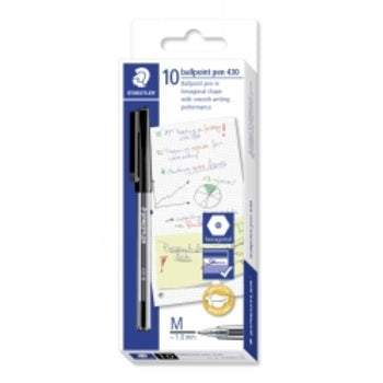 Pen Staedtler Bp Stick 430 Med Black