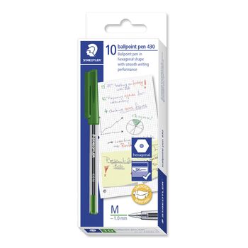 Pen Staedtler Bp Stick 430 Med Green