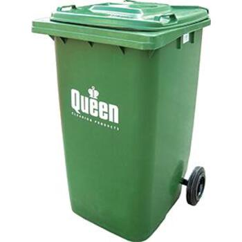 Bin Wheelie Plastic Green 240L 1/2