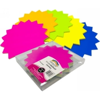 Starburst Rainbow Fluro Board 205Mm 300Gsm Single Sided Pk60