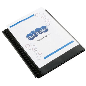 Sp- Marbig Display Book A4 Insert Cover Black