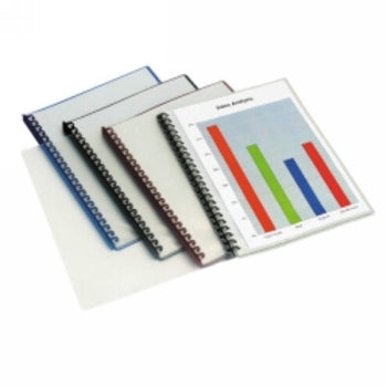 Display Book Marbig A4 Clear Front Black Back 20P