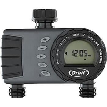 Water Tap Timer 1 Dial 2 Outlet Orbit