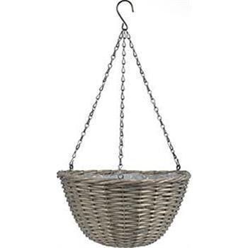 Hanging Basket Willow Grey 35cm