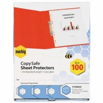 Sheet Protectors Marbig A4 Copysafe Light Weight Bx100