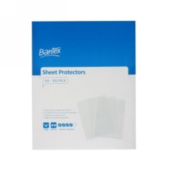 Sheet Protectors Bantex A4 Pp Tough 90 Micron Bx100 Clear Embossed