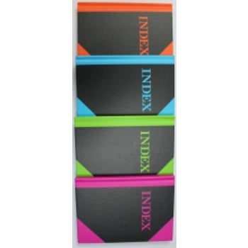 Notebook C/Land A4 Brights Index 192Pg Asst