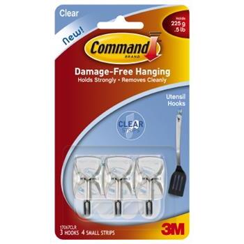 Command Utensil Hook With Clear Strips