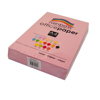 Copy Paper Rainbow A4 80Gsm Office Pastel Pink Pk500