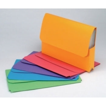 Document Wallet Marbig Slimpick F/C Asst Cols Pk10