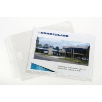 Sp- Sheet Protectors C/Land A4 7 Hole Velcro Flap 200Mic