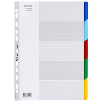 Dividers Bantex A4 Pp Col 5 Tab