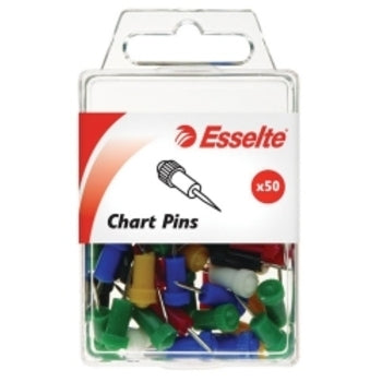 Chart Pins Esselte Asst Pk50