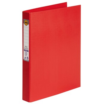 Binder Marbig A4 Pe 3 D-Ring 25Mm Red