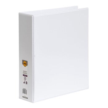 Binder Insert Marbig A4 Clearview 2 D-Ring 50Mm White