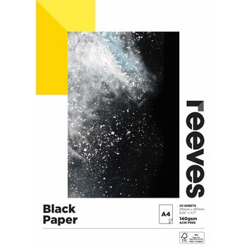 Pad Reeves A4 Black Paper 140Gsm Fsc Mix