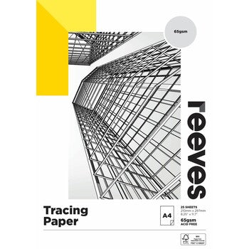 Tracing Paper Pad Reeves A4 65Gsm 25 Sht