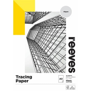 Tracing Paper Pad Reeves A3 65Gsm 25 Sht