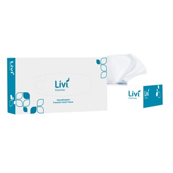 Facial Tissue Livi Essentials Hypoallergenic 2Ply 100S Bx48