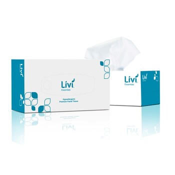 Facial Tissue Livi Essentials Hypoallergenic 2Ply 200S Bx30