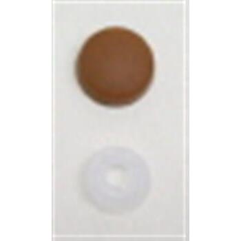 Plastic Screw Caps & Washers 8G - Teak - 468180