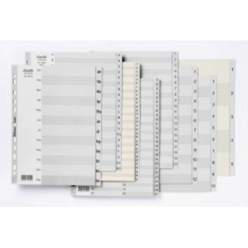 Sp- Dividers Bantex A4 Pp Grey Jan-Dec